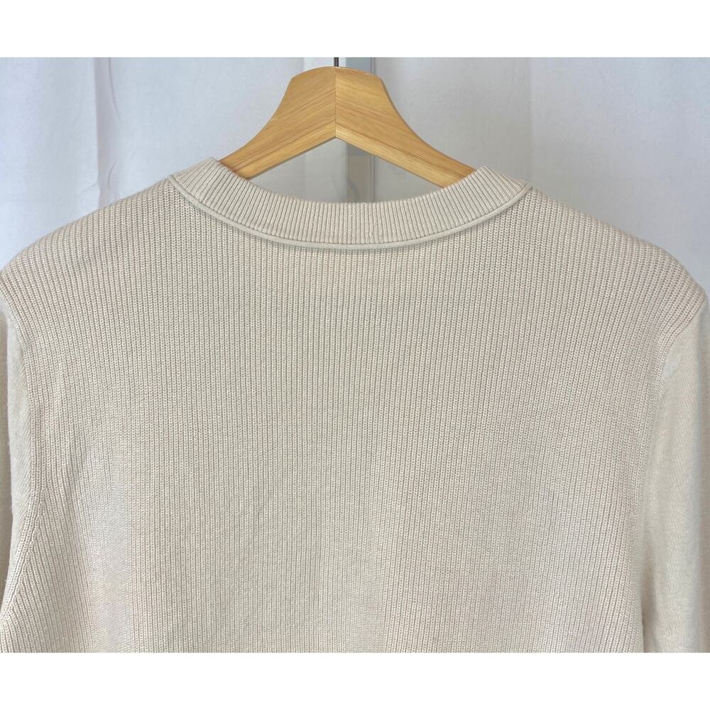 LULULEMON Take It All In Cotton Blend Sweater W3JHCS White Opal Beige Size L - Picture 5 of 8